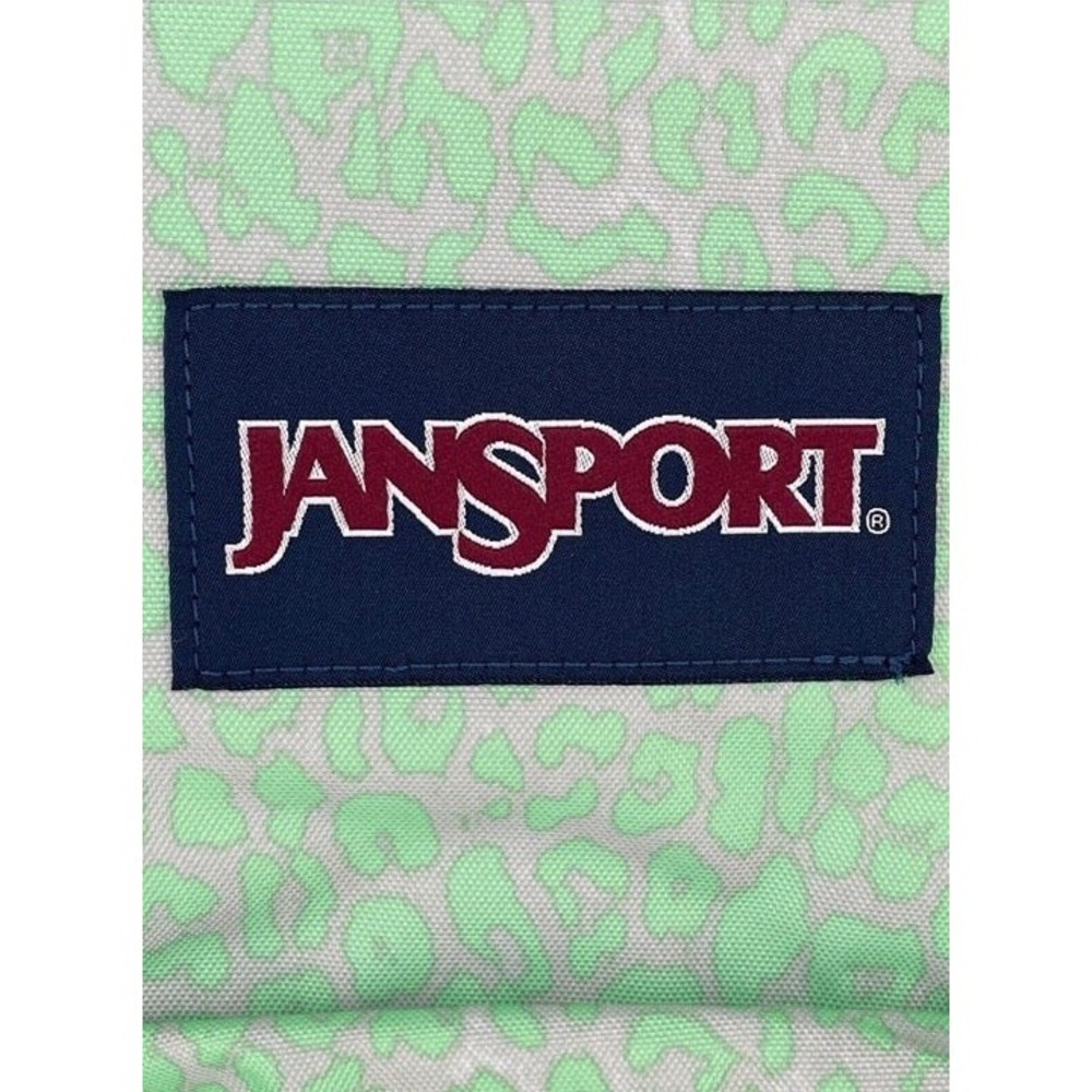 JanSport Backpack Cross Town Green Digital Cheetah Print School Bag Lime - Picture 5 of 5